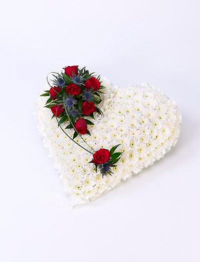 Foto White and Red Roses Heart